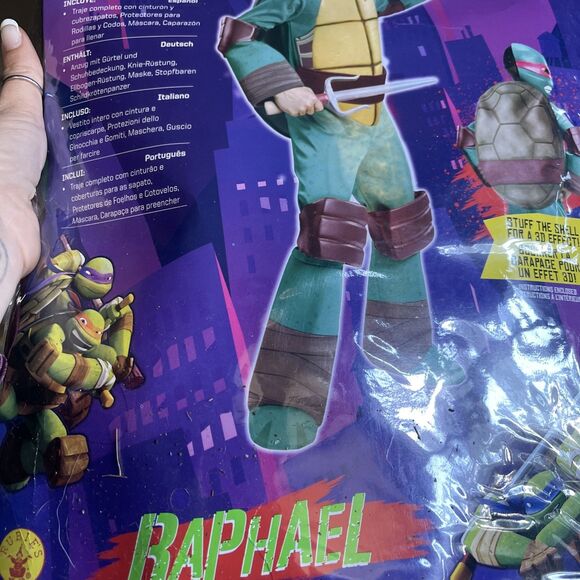 Teenage Mutant Ninja Turtles Raphael Child Halloween Costume Medium 8-10 5-7 Y - Picture 6 of 6